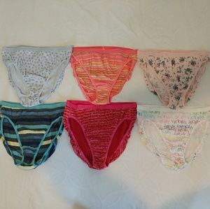 Bundle of six Victoria's Secret XL high leg briefs